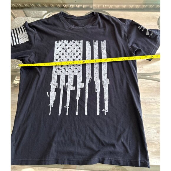 Grunt Style Graphic T-Shirt Military Rifle Design Black Size L Cotton Mens - Picture 5 of 6